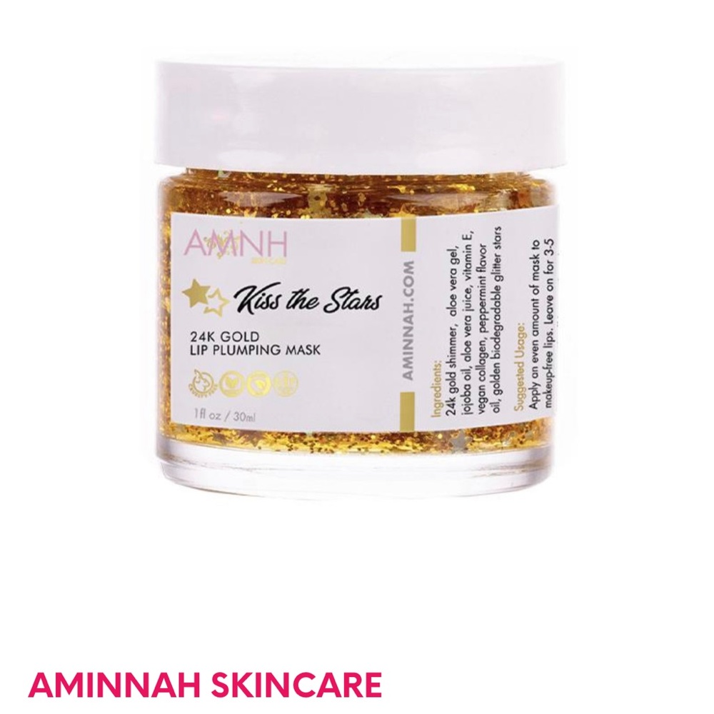 AMINNAH Skincare 24k Gold Lip Plumping Mask, NWOT